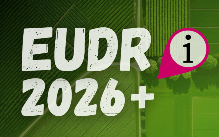 EUDR 2026+ regulatory update visual showing agricultural fields and new EU deforestation regulation timeline